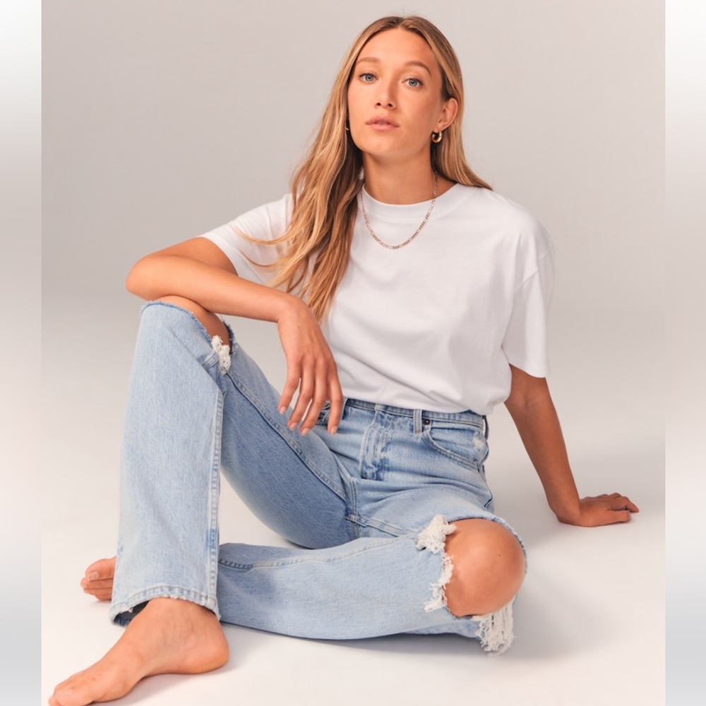 Abercrombie ultra high rise 90s straight leg jeans